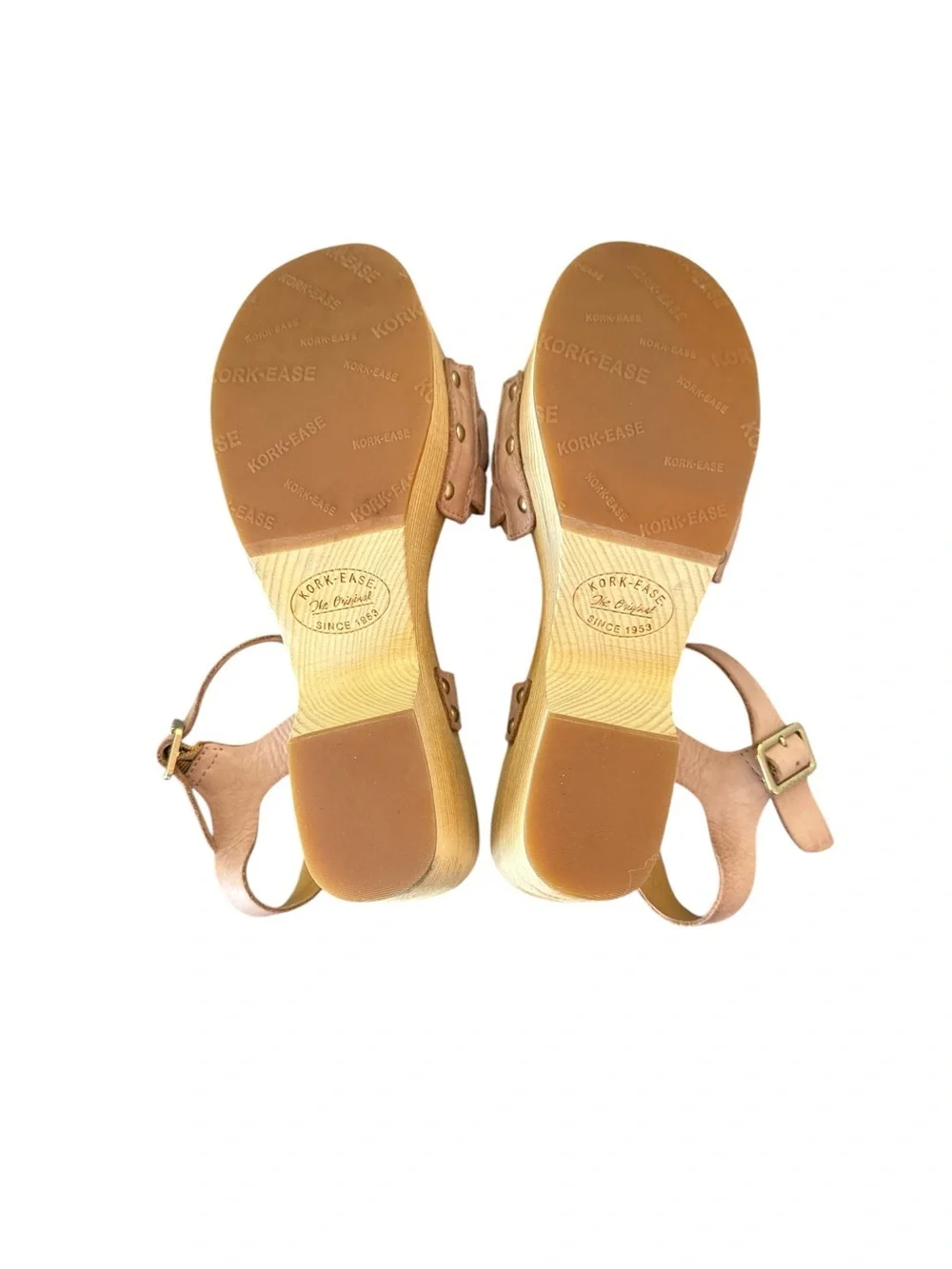 Kork-Ease Walda Platform Clog Heels Leather Sandals Blush Pink Women’s Size 9
